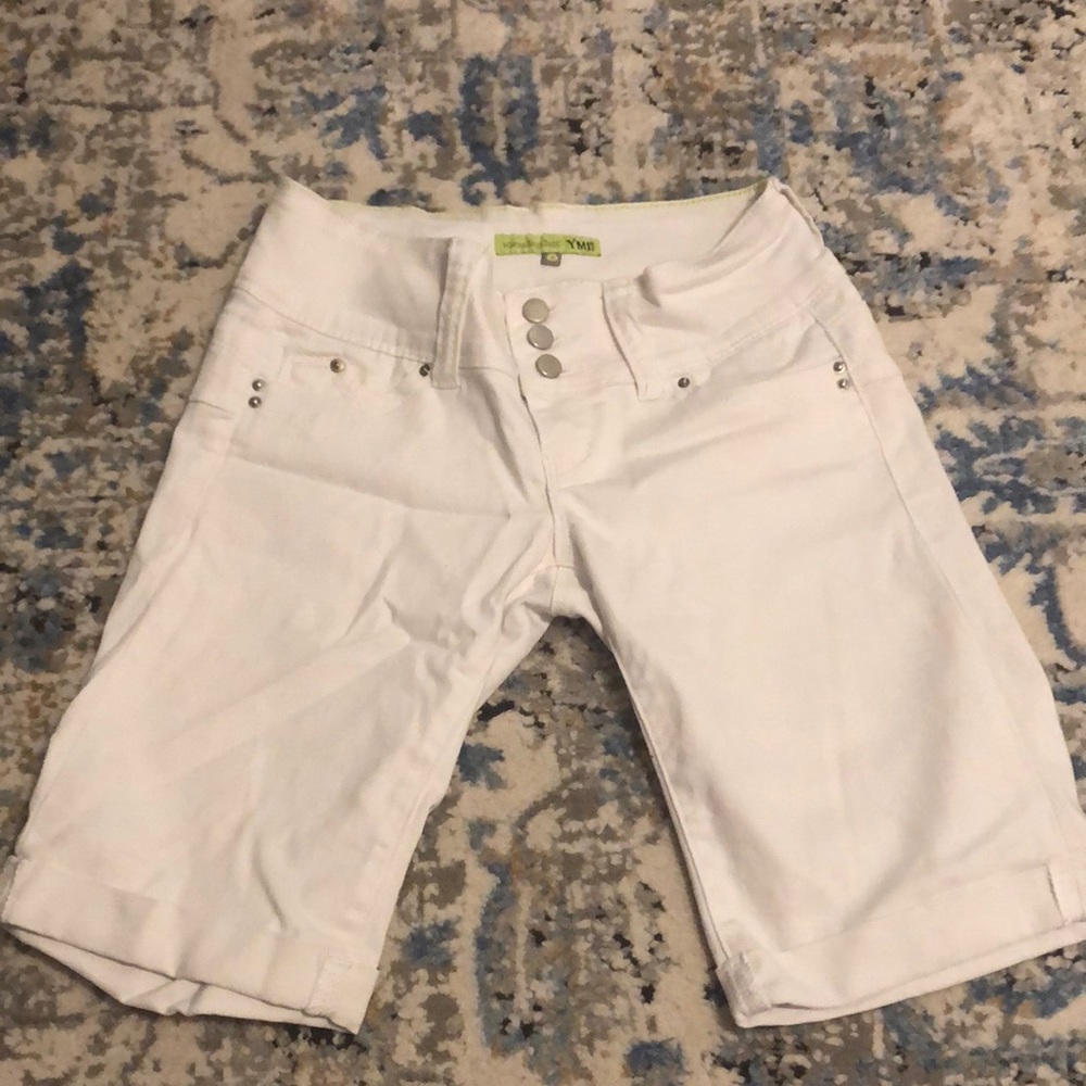 White YMI shorts
